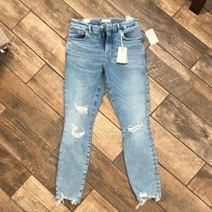 Good American Women's Blue Distressed Jeans